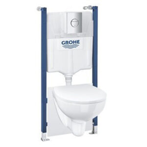 grohe solido bau toiletset solido inbouwreservoir softclose zitting bedieningsplaat chroom glans wit sw793675