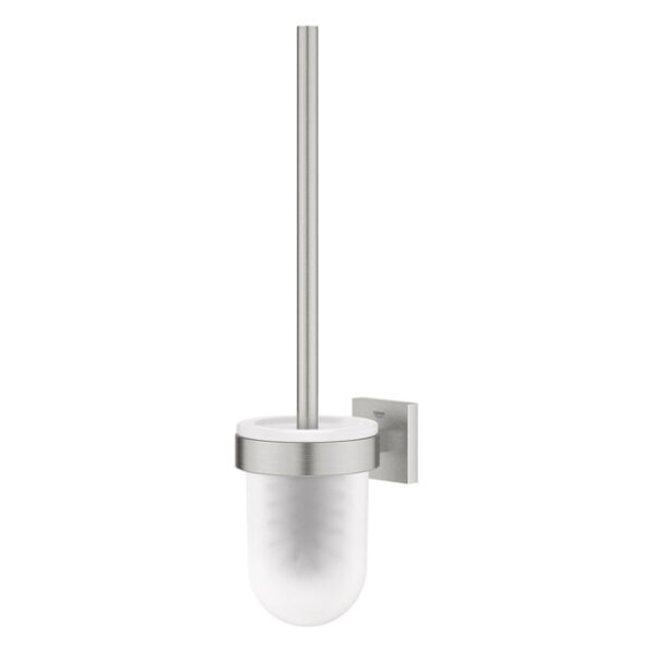 Grohe Start Cube closetborstelgarnituur - met mat glazen inzet - wandmodel - supersteel 40977DC0