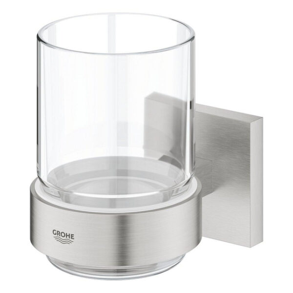 Grohe Start Cube glas - met houder - supersteel 41097DC0