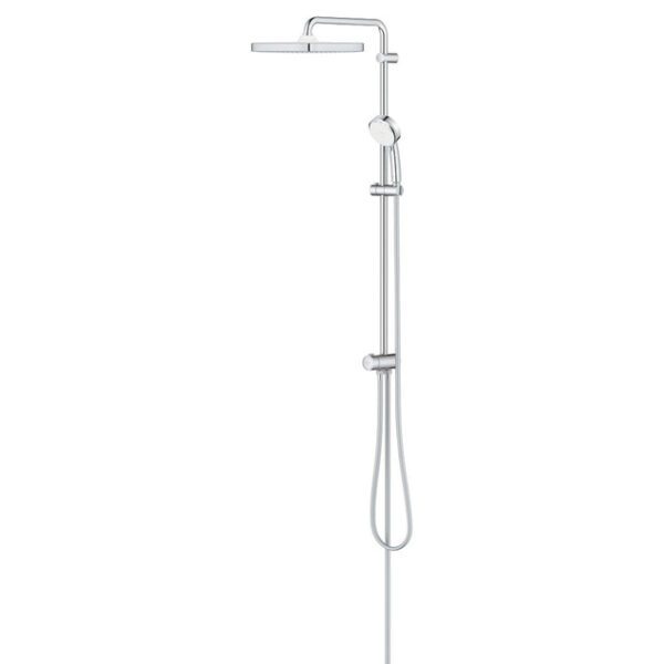 grohe tempesta cosmopolitan cubeflex regendoucheset opbouw hoofddouche 25cm handdouche rond omstelkraan voor wandmontage chroom sw490431