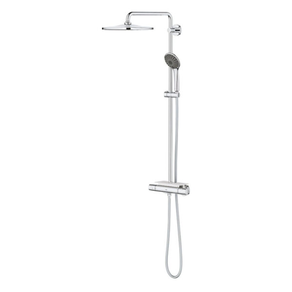 GROHE Vitalio Joy Regendoucheset Opbouw - hoofddouche 31cm - handdouche rond - zeepschaal - chroom 26401001