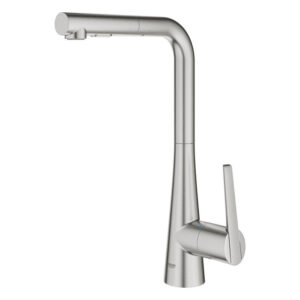 grohe zedra keukenkraan l uitloop supersteel geborsteld sw479457