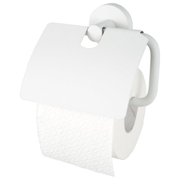 haceka kosmos toiletrolhouder met klep mat wit sw653966