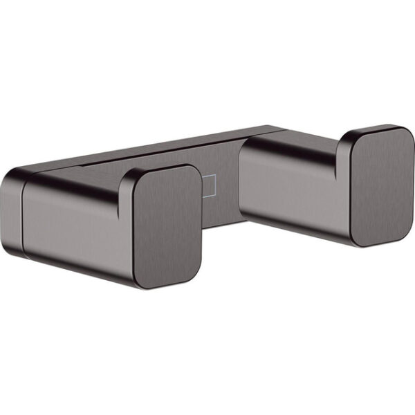 hansgrohe addstoris handdoekhaak dubbel brushed black chroom sw651550