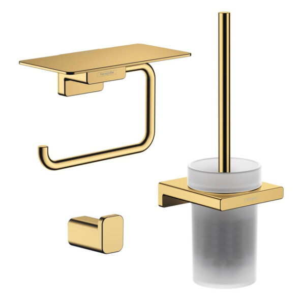 Hansgrohe Addstoris toiletaccessoireset - driedelig - Gold optic SW647639/SW647637/SW651111