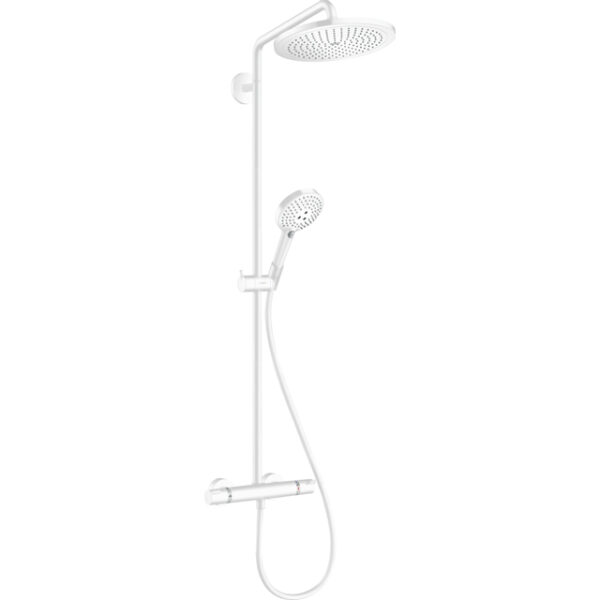 hansgrohe croma select s showerpipe ecosmart met thermostaat 28cm mat wit sw451555