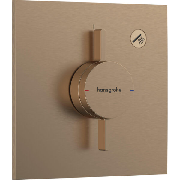 hansgrohe duoturn e inbouwkraan voor 1 functie brushed bronze sw918680