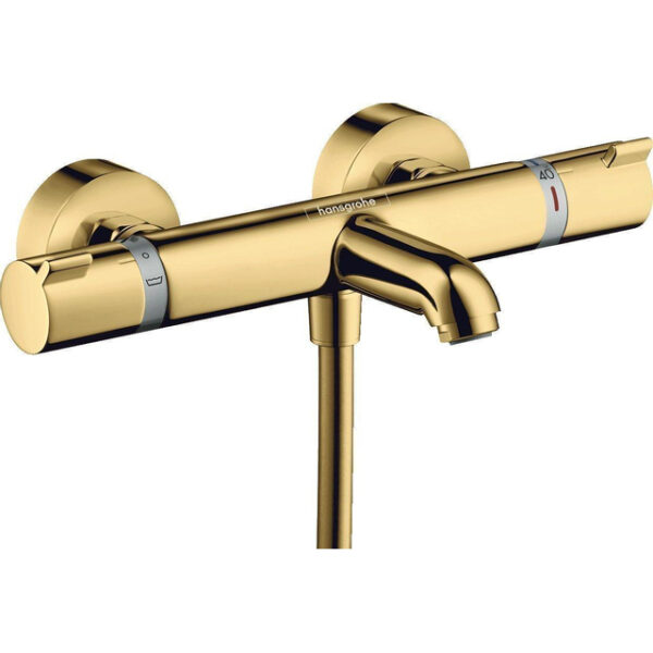 hansgrohe ecostat comfort badkraan thermostatisch met omstel met koppelingen polished gold sw358642