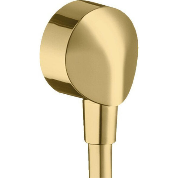 Hansgrohe Fixfit muuraansl.bocht E zo/terugslagklep pol gold optic 27454990