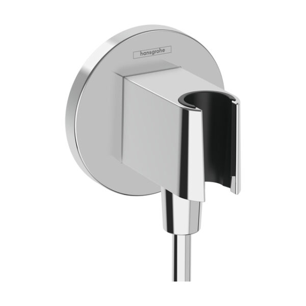 hansgrohe fixfit porter s wandhouder m. muuraansluitbocht m. terugslagklep chroom sw772520