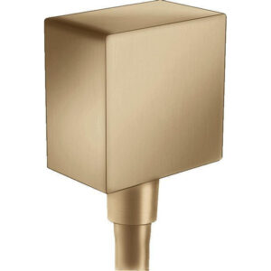 Hansgrohe Fixfit Square muuraansluitbocht m. terugslagklep brushed bronze 26455140