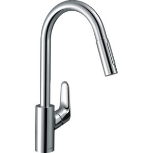 hansgrohe focus 1 gr keukenmkr 240 m uittrekb vuistdouche chroom sw529003