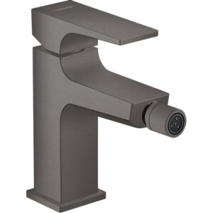 Hansgrohe Metropol 1-gats bidetkraan 100 met push open waste met voorsprong uitloop 12.9cm brushed black chroom 32520340