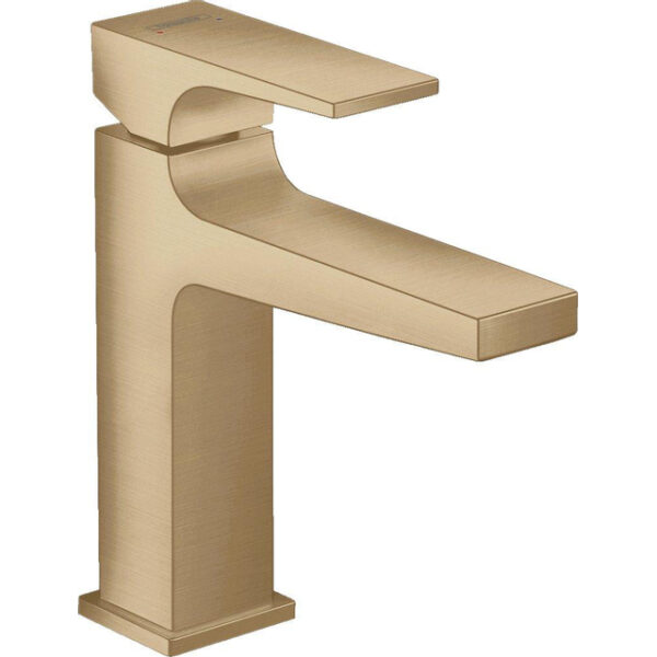 Hansgrohe Metropol wastafelkraan 110 met push open waste met voorsprong vaste uitloop 13.5cm brushed bronze 32507140