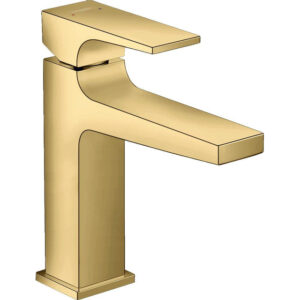 Hansgrohe Metropol wastafelkraan 110 met push open waste met voorsprong vaste uitloop 13.5cm polished gold 32507990