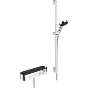 Hansgrohe Pulsify thermostaat met glijstangset 90cm 10.5cm 3jet chroom 24270000