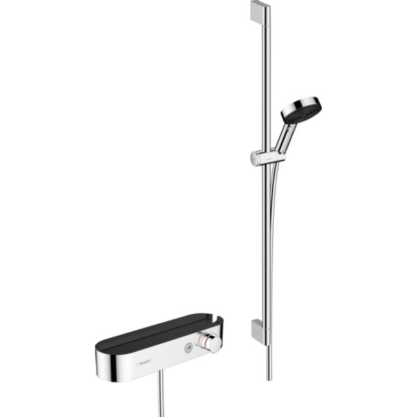 hansgrohe pulsify thermostaat met glijstangset 90cm 10.5cm 3jet chroom sw651035