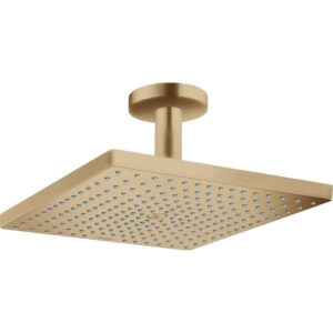 Hansgrohe Raindance E Square hoofddouche E300 1jet m. plafondbevestiging 15.8cm 30x30cm brushed bronze 26250140