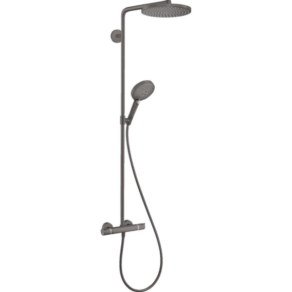 hansgrohe raindance select regendoucheset thermostaat hoofddouche 24cm black chrome gunmetal sw297300