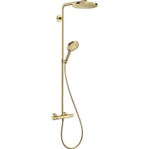 Hansgrohe Raindance Select Regendoucheset - thermostaat - hoofddouche 24cm - polished gold optic (goud) 27633990