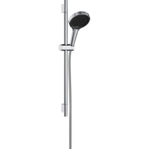 Hansgrohe Rainfinity glijstangset m. 130 3jet handdouche 65cm m. push schuifstuk en doucheslang 160cm chroom 28745000