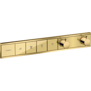 hansgrohe rainselect afbouwdeel v. inbouw douchekraan thermostatisch v. 4 functies 59.8x90cm polished gold sw385579