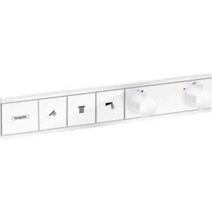 hansgrohe rainselect afbouwdeel voor inbouw douchekraan thermostatisch voor 3 functies 52.7x90cm mat wit sw297614