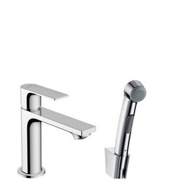 Hansgrohe Rebris E bidetset m. 1-gats wastafelkraan 110 z. waste m. handdouche m. doucheslang 160cm chroom 72216000