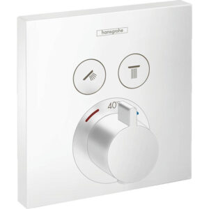 hansgrohe showerselect afbouwdeel v. inbouwkraan thermostatisch v. 2 douchefuncties m. start stop kraan mat wit sw297640