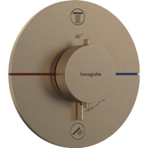 Hansgrohe ShowerSelect Comfort S afwerkset voor inbouwthermostaat voor 2 systemen brushed bronze 15554140