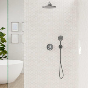 hansgrohe showerselect s doucheset inbouw thermostaat 2 functies brushed black chrome sw809518