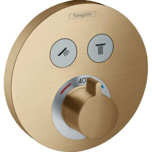 hansgrohe showerselect s thermostaat afbouwdeel voor 2 functies brushed bronze sw490198