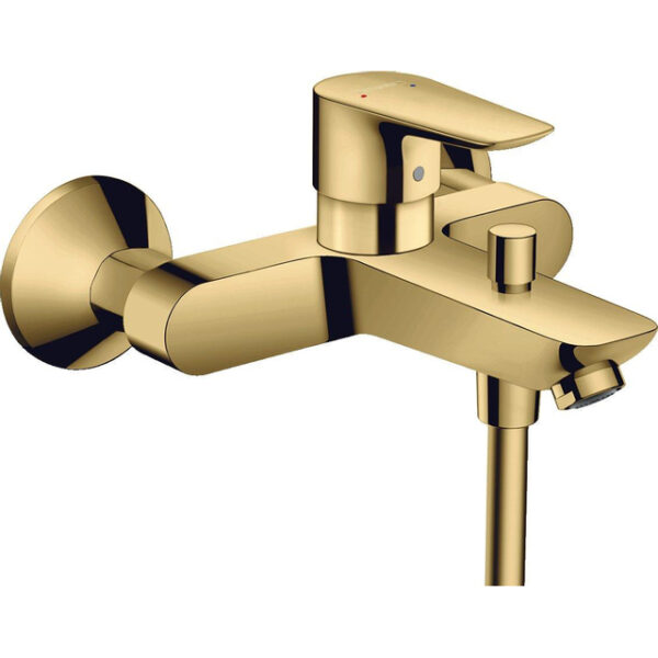 hansgrohe talis e badkraan met omstel met koppelingen polished gold sw358803