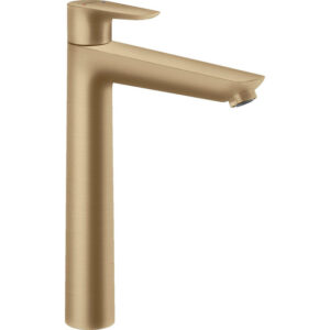 hansgrohe talis e wastafelkraan verhoogd 240 met waste brushed bronze sw297625