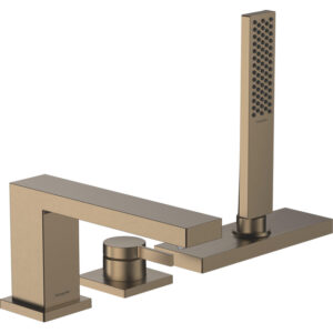 hansgrohe tecturis 3 gats badrandkraan met sbox brushed bronze sw918765