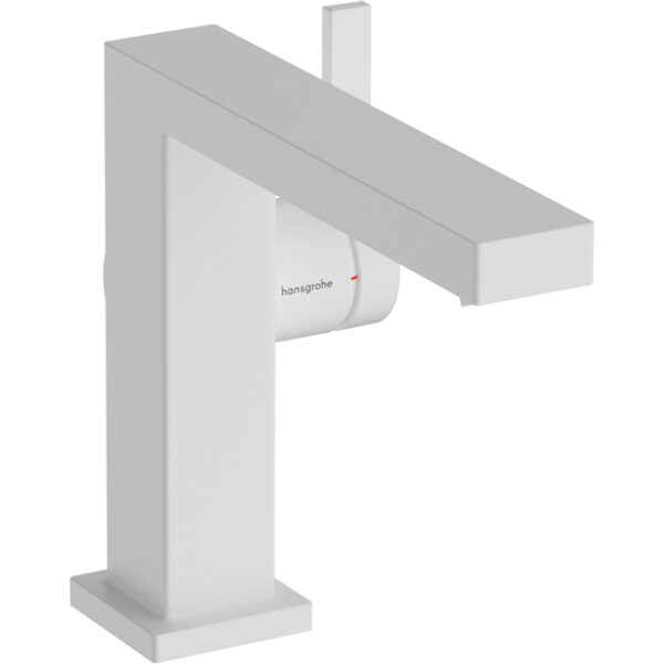 hansgrohe tecturis e wastafelmengkraan coolstart afvoerplug 13.3cm uitloop mat wit sw918382