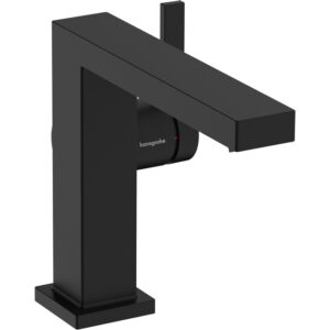 hansgrohe tecturis e wastafelmengkraan klikwaste 15.5cm uitloop zwart mat sw918279