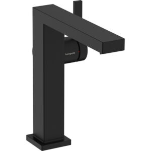 hansgrohe tecturis e wastafelmengkraan push to open 15.7cm uitloop zwart mat sw918603