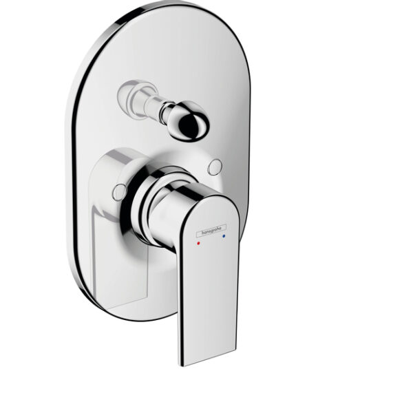 Hansgrohe Vernis afdekset badkraan met hendel chroom 71458000