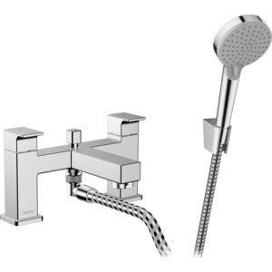 hansgrohe vernis badkraan 2 gats badrand met doucheset chroom sw651661