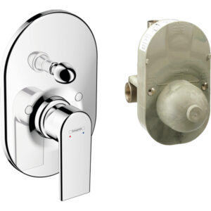 hansgrohe vernis shape afbouwdeel v. inbouw badkraan m. omstel incl. inbouwdeel chroom sw793716