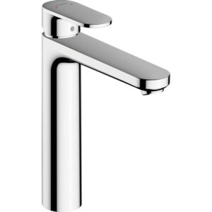 hansgrohe vernis wastafelkraan 108 highriser met metalen waste chroom sw651467