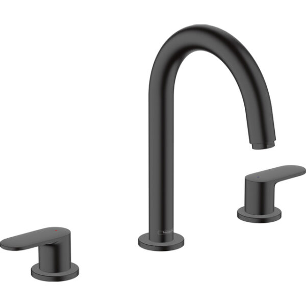 hansgrohe vernis wastafelkraan 166 met waste mat zwart sw651436