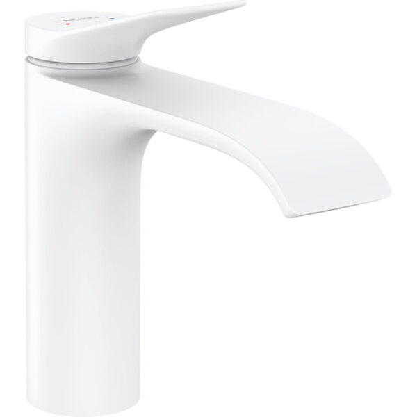 hansgrohe vivenis eengreeps wastafelmengkraan 110 met pop up trekwaste wit mat sw642482