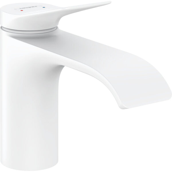 Hansgrohe Vivenis ééngreeps wastafelmengkraan 80 ééngreeps wastafelmengkraan 80 zonder waste set wit mat 75012700