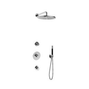 Hotbath Cobber IBS20 Regendoucheset inbouw - 35cm wandarm - 30cm ronde hoofddouche - staafhanddouche - chroom IBS20CR5