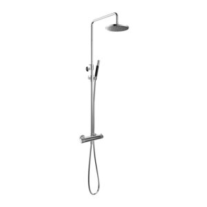 Hotbath Cobber X SDS9 thermostatische regendoucheset met 20cm ronde hoofddouche staafhanddouche chroom SDSX9CR