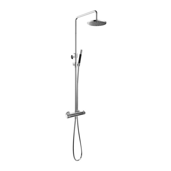 Hotbath Cobber X SDS9 thermostatische regendoucheset met 20cm ronde hoofddouche staafhanddouche chroom SDSX9CR