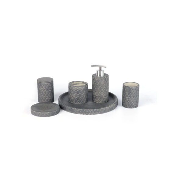 Ideavit Isy Accessoireset 6-delig concrete beton look Grey 290299-D2