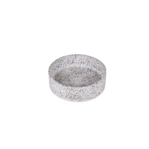 Ideavit Ora Waskom 39x12cm rond concrete beton wit Terrazzo 290296-E5